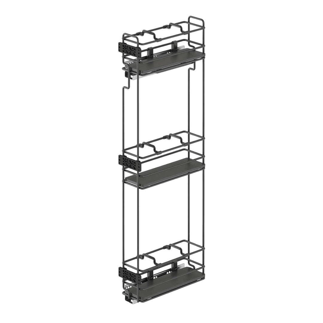 Porte-bouteille coulissante mini 150 mm à fond bois,Droite
